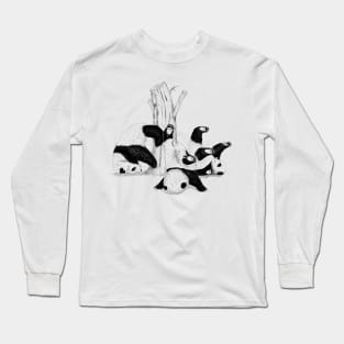 falling pandas Long Sleeve T-Shirt